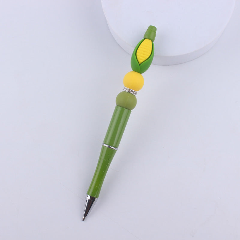 Wholesale Cartoon Fruit Silicone Color Plastic Beadable Pens